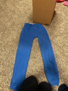 Men's Blue Fleece Joggers Sweatpants